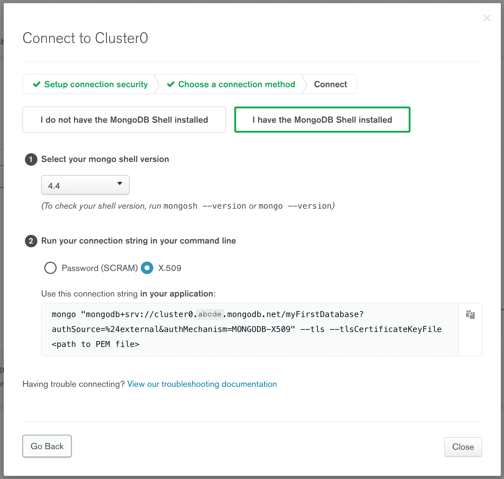 Connection string